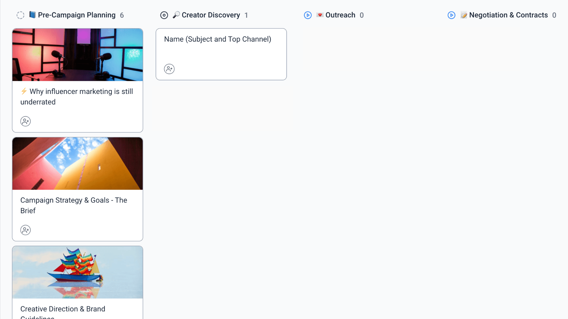 Influencer Marketing Template Workflow